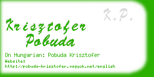 krisztofer pobuda business card